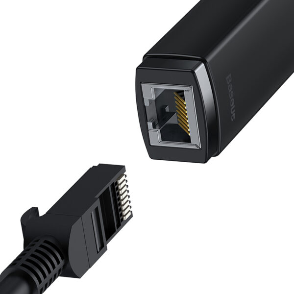 Baseus Hub Lite Series Ethernet Adapter Type-C to RJ45 LAN Port 100Mbps Black WKQX000201 - Image 4