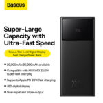 Baseus-Power-Bank-20000mAh-22.5W-Star-Lord-Digital-Display-Fast-Charge-with- USB-C Power Bank-3A-0.3m-Black-Cable