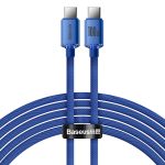 Baseus Type-C to Type-C 100W Crystal Shine Series Fast Charging Data Cable 2m Blue CAJY000703 - Image 2