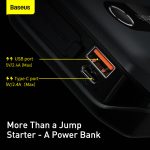 Baseus Super Energy Air Car Jump Starter 10000mAh Peakcurrent 1000A?Black - Image 3