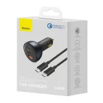 Baseus Car Charger 160W Qualcomm® Quick Charge™ 5 Technology 2C+U With 100w Type-C Cable  TZCCZM-0G - Image 6