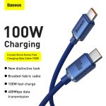 Baseus Type-C to Type-C 100W Crystal Shine Series Fast Charging Data Cable 2m Blue CAJY000703