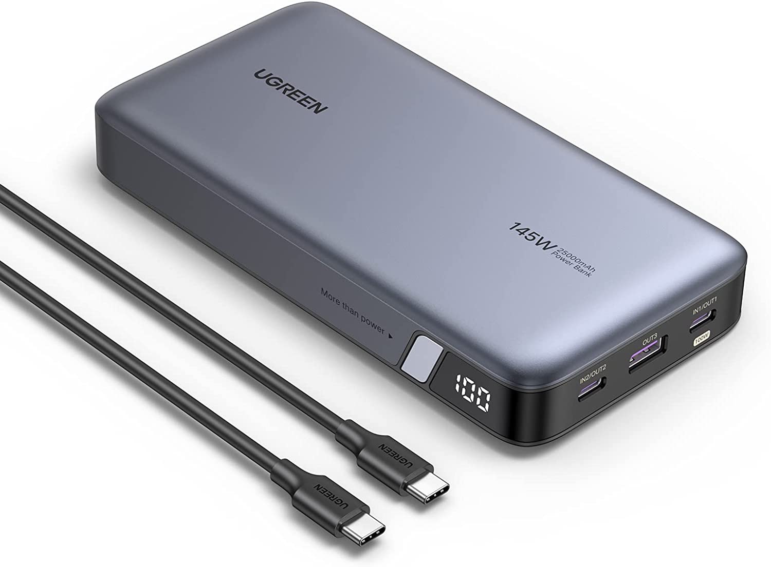 UGREEN 145W Portable Charger, 25000mAh Power Bank Ugreen Power Bank 145W Super Fast Charging Power Bank For Mobile Macbook Laptop  90597 - Image 1