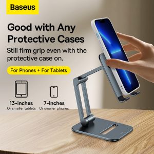 BASEUS Desktop Biaxial Foldable Metal Stand Aluminum Alloy For Mobile Tablet LUSZ000013