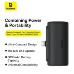 Baseus Power Bank 5000mAh Compact Type-C Edition 20W For Iphone 15 Series