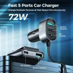 Joyroom JR-CL05 78W Multi 5 Ports Fast charging