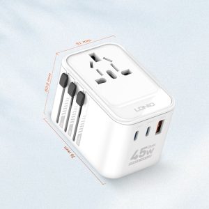 LDNIO Z8 45W GaN Travel Adapter with Compact design