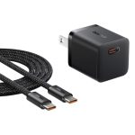 Baseus Charger GaN5 25W mini For Samsung S24 S23 S21 S20 Google Pixel Iphone 15 Series  With Type-c Cable US -P1011090B113-01