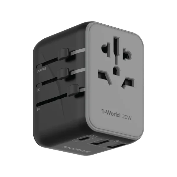 Momax 1-World 20W UA11 AC Travel Adapter 3-Port