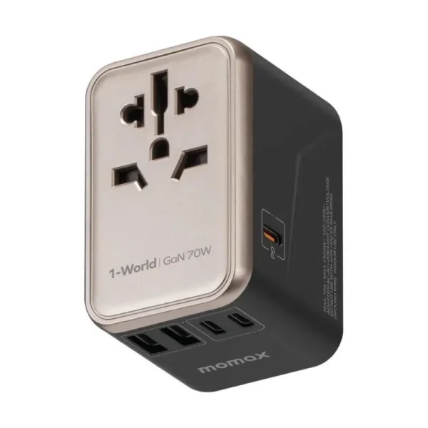 Momax 1-World 70W UA8A GaN 5 Ports Universal Travel Charger