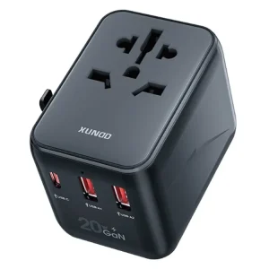 XUNDD XDCH-069 20W Universal Travel Adapter 3 USB Ports