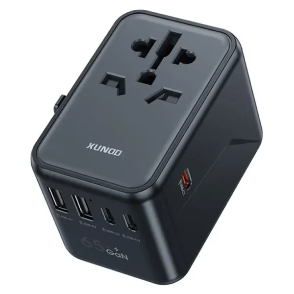 XUNDD XDCH-072 65W 5 USB Ports Universal Travel Adapter