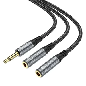 Hoco UPA21 2 in 1 Male to 3.5mm Female Headset Audio Adapter Cable