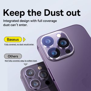 BASEUS Full Frame Camera Lense Protector For Iphone 16 16 PLus 2Pcs Crystal Series P6001206B201-01