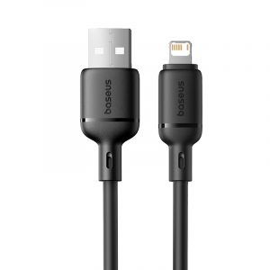 Baseus Cable For Iphone Silky Series Fast Charging Cable USB to Lightning 2.4A 2m Cluster Black P10377702113-01