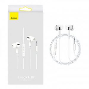 Baseus Earphone Encok lateral in-ear Wired Earphone H18 White NGCR030002