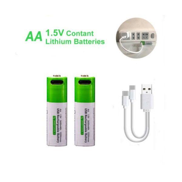 Smartoools Type-C Rechargeable Batteries AA 2 Pcs