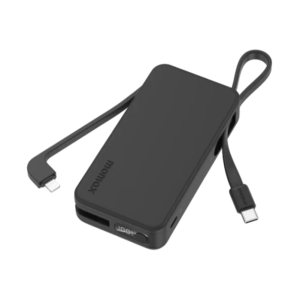 1-Power Vital+ Power Bank 10000mAh With Built-In USB-C and Lightning Cable