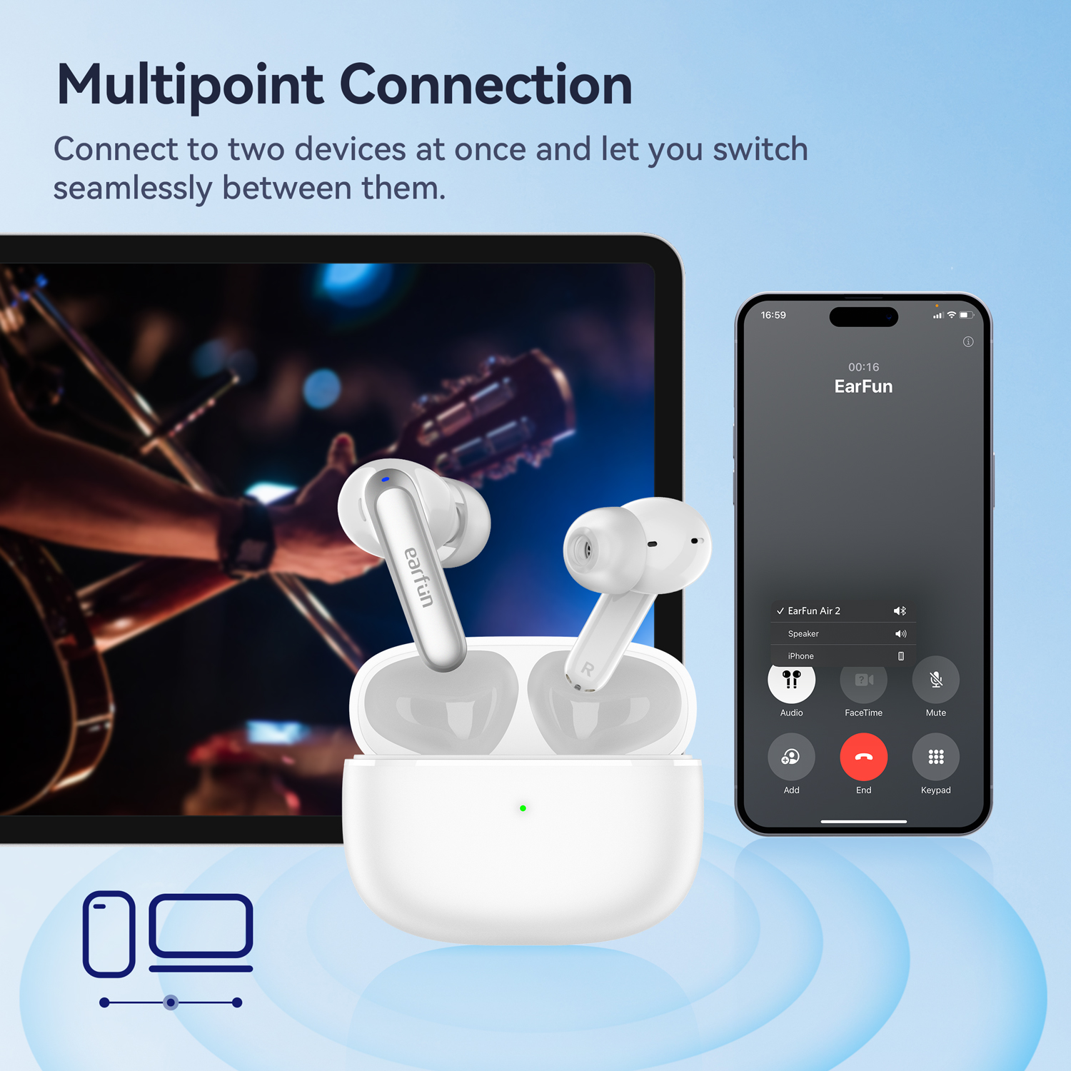 66293wojvxn EarFun Air 2 Wireless Earbuds