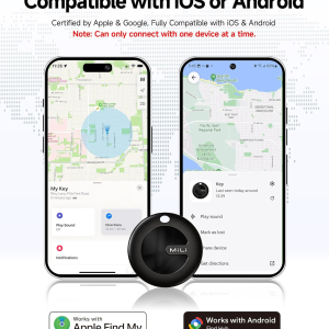 MiLi MiTag Duo Smart Finder for both Android & iOS – replaceable battery, Google & Apple Find My certified