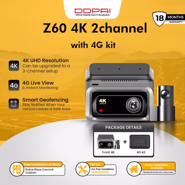 DDPAI Dash Camera 4G Z60 4K - Image 1
