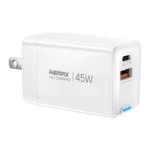 REMAX CA05 45W GaN Fast Charger USB-C USB-A Dual Port Power Adapter - US/CN Plug