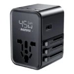 REMAX CM06 Explorer Multifunction 3 Type C + 1 USB + 1 AC 45W Fast Charging GaN Travel Wall Charger