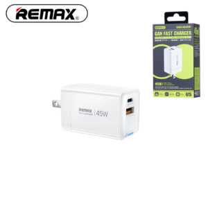 REMAX CA05 45W GaN Fast Charger USB-C USB-A Dual Port Power Adapter - UK Plug