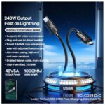 Remax RC-C039 Ladon Series Type-C To Type-C 240 W Data 1m Cable Black