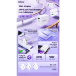 Chargeur Rapide 33W USB + Type-C REMAX Kiddy Series RP-U122 - EU - Blanc