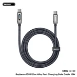 Raybeam 100w zinc alloy fast charging data cable 1.2m
