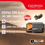 DDPAI Z90 4K Front & Back 4g Supported Dash Camera With Built-in 64GB Memory - 1 Year Replacement Warranty