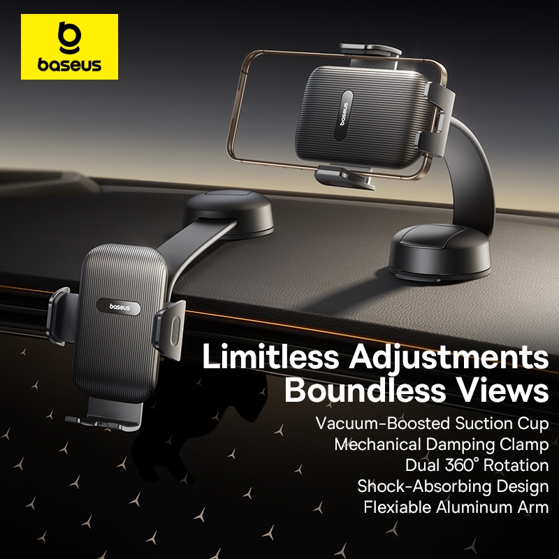搜索图规范模板.jpg Baseus Car Holder For Mobile PrimeTrip C03 Air Clamping Suction Cup Version Cosmic Black C0013C01 - Image 1